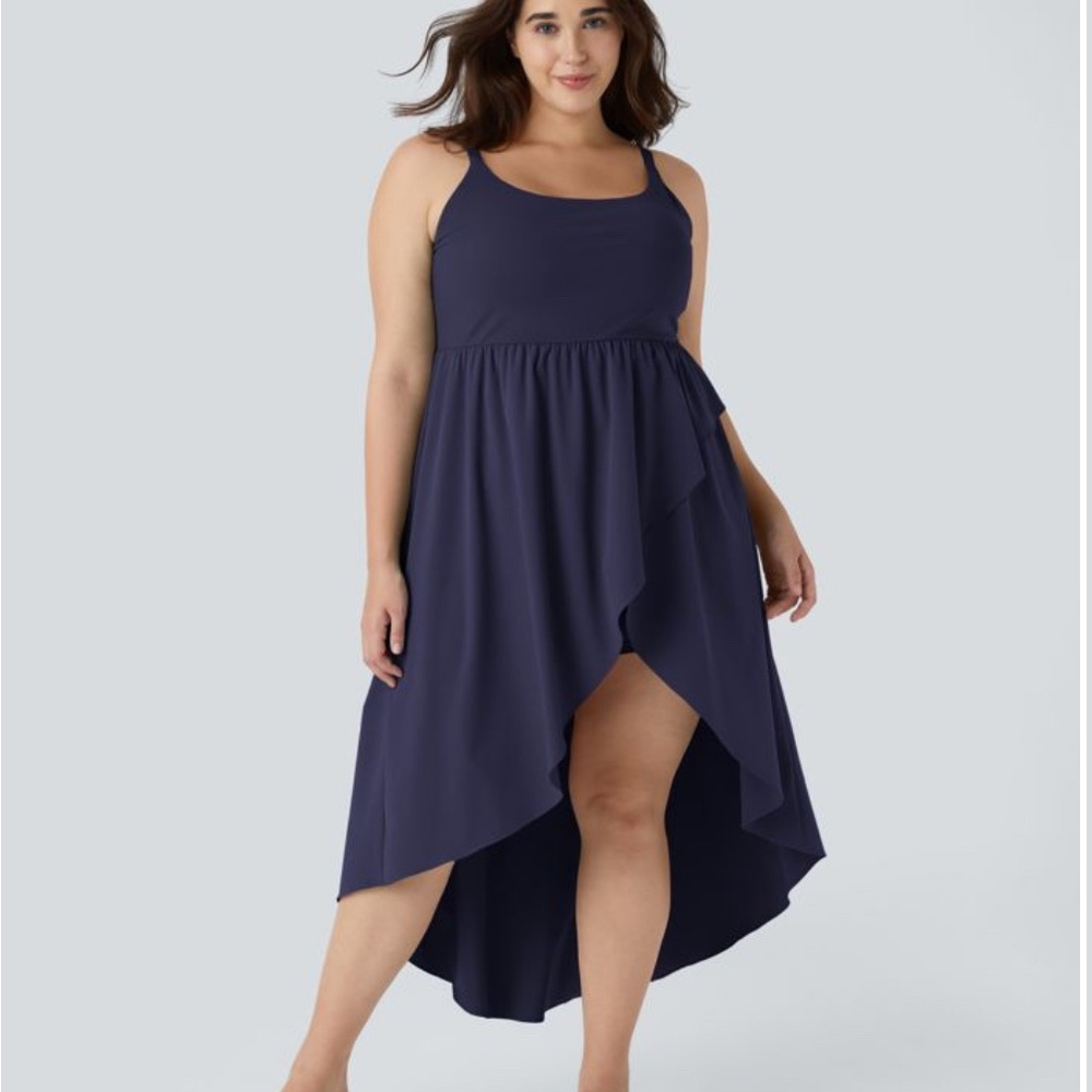 Halara Breezeful Asymmetric Crossover Hem 2 Piece Women's Dress New Without Tags